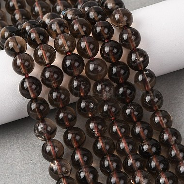 Natural Smoky Quartz Bead Strands(G-G735-28-8mm)-1
