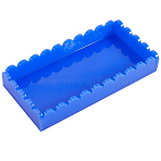 Rectangle Acrylic Jewelry Plate, Storage Tray for Rings, Necklaces, Earring, Blue, 200x100x31.5mm(DJEW-WH20009-06C)