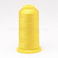 Nylon Sewing Thread, Yellow, 0.6mm, about 300m/roll(NWIR-N006-01I1-0.6mm)