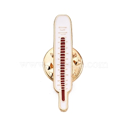 Medical Theme Alloy Enamel Pin Brooches, Thermometer, 28x5.5mm(JEWB-N001-20C-G)