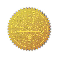 Self Adhesive Gold Foil Embossed Stickers, Medal Decoration Sticker, Others, 5x5cm(DIY-WH0211-369)