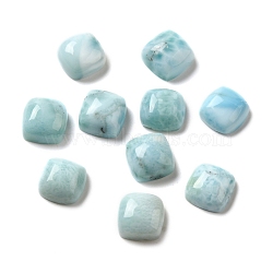 Natural Larimar Cabochons, Square, 8x8x4~4.5mm(G-E616-04B)