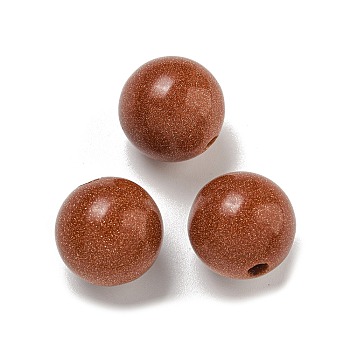 Synthetic Goldstone Beads, Round, 18mm, Hole: 3.5mm