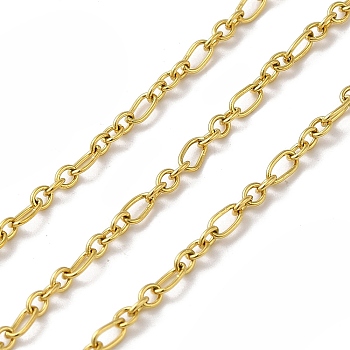 Ion Plating(IP) 316 Surgical Stainless Steel Cable Chains, with Spool, Soldered, Golden, 2x2x0.4mm & 4x2x0.4mm