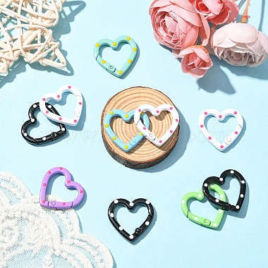 10Pcs Spray Painted Alloy Spring Gate Rings(FIND-YW0008-92)-4