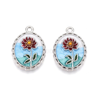 Rack Plating Alloy Enamel Pendants(ENAM-N065-12P)-1