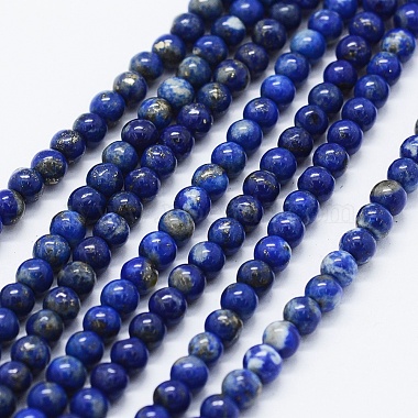 4mm Blue Round Lapis Lazuli Beads