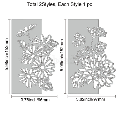 2Pcs 2 Styles Carbon Steel Cutting Dies Stencils(DIY-WH0309-873)-6