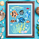 4 pcs 4 styles animaux marins thème animal de compagnie évider dessin peinture pochoirs(DIY-WH0394-0018)-7