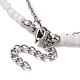 Glass Seed Beaded & 304 Stainless Steel Cable Chain Double Layer Necklace(NJEW-TA00074)-6
