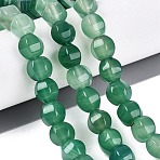 Natural Green Onyx Agate Beads Strands, Dyed & Heated, Lantern, 9~11x10.5~12x10.5~12mm, Hole: 0.8~1mm, about 36~41pcs/strand, 14.57~16.73 inch(37~42.5cm)(G-Q608-08A-03)