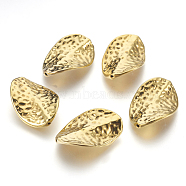 Tibetan Style Alloy Beads, Lead Free & Cadmium Free, Antique Golden Color, Twist, about 27.5mm long, 18mm wide, 3mm thick, hole: 1mm(GLF10455Y)