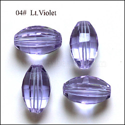 Imitation Austrian Crystal Beads, Grade AAA, Faceted, Oval, Lilac, 10x13mm, Hole: 0.9~1mm(SWAR-F056-13x10mm-04)