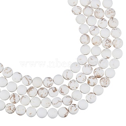 ARRICRAFT Frosted Round Natural Magnesite Beads Strands, Dyed & Heated, White, 8mm, Hole: 1mm, about 37pcs/strand, 15.5 inch, 2strands/box(G-AR0003-23)