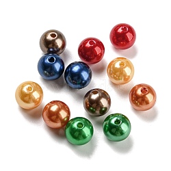 Baking Painted ABS Plastic Beads, Round, Dyed, Mixed Color, 14mm, Hole: 1.8mm(X-KY-C017-05)