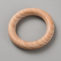 Unfinished Natural Wood Linking Rings, Macrame Wooden Rings, BurlyWood, 60x12mm, Inner Diameter: 40mm(WOOD-WH20010-02C)