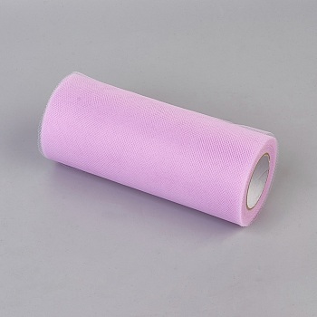 Deco Mesh Ribbons, Tulle Fabric, Tulle Roll Spool Fabric For Skirt Making, Pearl Pink, 6 inch(150mm), 25yards/roll(22.86m/roll)