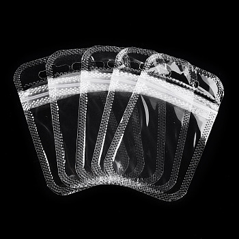 Transparent Plastic Zip Lock Bags, Resealable Packaging Bags, Rectangle, Clear, 9x5.5x0.02cm, Unilateral Thickness: 2.3 Mil(0.06mm)