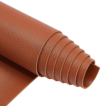 Imitation Leather Fabric, for Garment Accessories, Sienna, 135x30x0.12cm