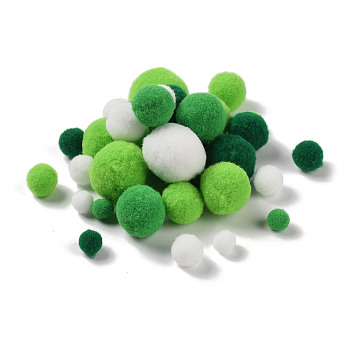 Polyester Ball Decoration, Pom Pom Ball, For DIY Craft, Lime Green, 0.8~3cm, about 100pcs/set