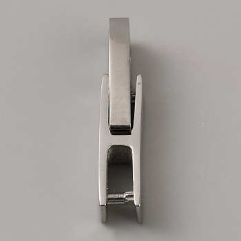 304 Stainless Steel Watch Band Clasps, Stainless Steel Color, 17.5x3.5x3.5mm