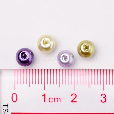 Lavender Garden Mix Pearlized Glass Pearl Beads(HY-X006-6mm-08)-4