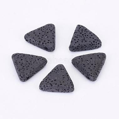 17mm Black Triangle Lava Beads