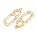 304 Stainless Steel Pendants, Irregular Oval Charms, Rack Plating, Long-Lasting Plated, Golden, 28x10x3mm, Hole: 1.2mm(SA-CBA76DA-06G)