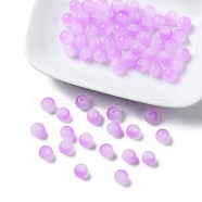 Baking Painted Imitation Jade Glass Round Bead Strands, Two Tone, Orchid, 7.5~8mm, Hole: 1mm, about 109~111pcs/strand, 30.94~31.26 inch(78.6~79.4cm)(DGLA-YW0001-19E)