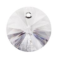 Preciosa&reg Crystal Pendants, Czech Crystal, 433 61 306 Rivoli, 00030 Crystal, 10mm, Hole: 1.4mm(X-PRC-PA10-00030)