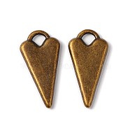 Tibetan Style Alloy Pendants, Heart, Cadmium Free & Nickel Free & Lead Free, Antique Bronze, 22x11x3mm, Hole: 3mm(MLF9455Y-NF)