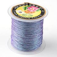 Round Metallic Thread, Embroidery Thread, 6-Ply, Medium Purple, 0.6mm, about 87.48 yards(80m)/roll(MCOR-L001-0.6mm-20)