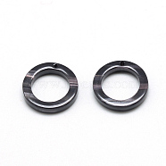 Cellulose Acetate(Resin) Pendants, Ring, Black, 29.5x29.5x2.5mm, Hole: 1.5mm(X-KY-S121E-015)