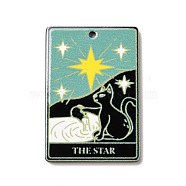 Printed Acrylic Pendants, Rectangle with Tarot Pattern, The Star XVII, 39.5x27x2mm, Hole: 1.8mm(OACR-D008-04D)