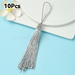 Polyester Tassel Big Pendant Decorations, Light Grey, 145~175x10.5~12mm(FIND-YW0004-59H)