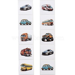 Picture Paper Stickers, Car Decorative Stickers, Car, 25x25mm, 500pcs/roll(STIC-M002-02B)