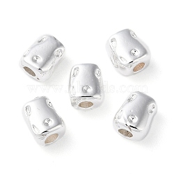 Rack Plating Brass Spacer Beads, Nuggets, Silver, 5.5x4.5x3.5mm, Hole: 1mm(KK-WH0084-13B-S)