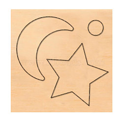 Wood Cutting Dies, with Steel, for DIY Scrapbooking/Photo Album, Decorative Embossing DIY Paper Card, Moon Pattern, 10x10x2.4cm(DIY-WH0169-30)