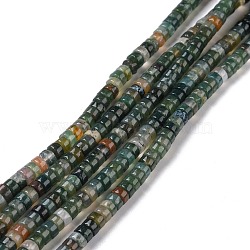 Natural Indian Agate Beads Strands, Flat Round, 4x2mm, Hole: 1mm, about 169pcs/strand, 14.96''(38cm)(G-P468-10)
