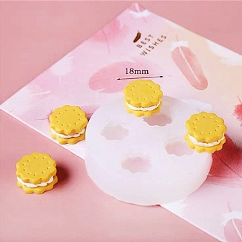 Biscuits DIY Food Grade Silicone Fondant Molds, for Chocolate Candy Making, Flower, 58x15mm, Inner Diameter: 18mm