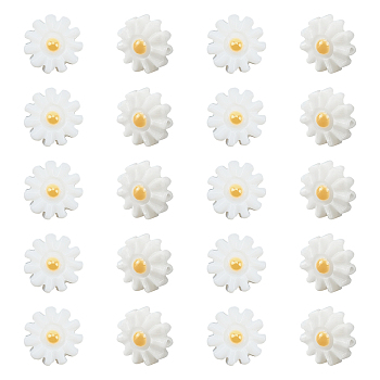20Pcs Natural Freshwater Shell Beads, Flower, Seashell Color, 10x4.5mm, Hole: 0.8mm