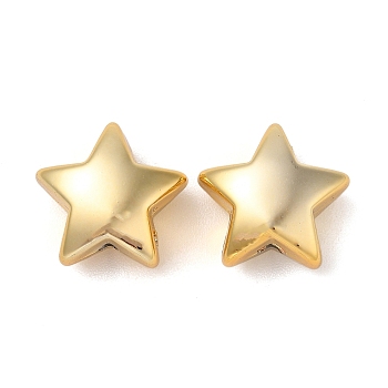 CCB Plastic Beads, Star, Golden, 19x18x11mm, Hole: 2mm