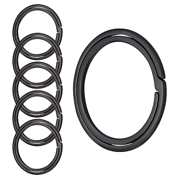 Olycraft Titanium Alloy Split Rings, Double Loops Jump Rings, Electrophoresis Black, 28x1mm, Inner Diameter: 21.5mm