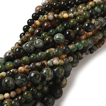 Natural Mixed Gemstone Beads Strands, Mixed Dyed and Undyed, Round, 4~12mm, Hole: 0.8~1.2mm, about 64pcs/strand, 15~15.5 inch(38~39cm)