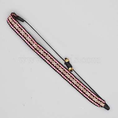 Verstellbare Nylonschnur geflochtenen Perlen Armbänder(BJEW-Z013-39)-4