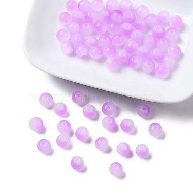 Orchid Round Glass Beads