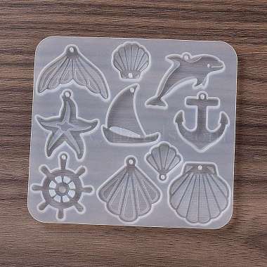 bricolage thème océan pendentifs moules en silicone(DIY-C077-01A)-2