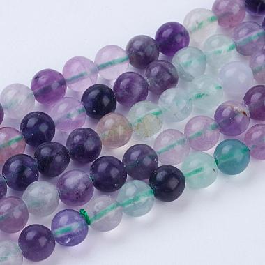 Chapelets de perles en fluorite naturel(G-P318-05-6mm)-3