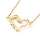 Brass Cubic Zirconia Pendant Necklace & Stud Earring Jeweley Sets(SJEW-L154-11G)-5