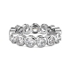 Anti-Tarnish Rhodium Plated 925 Sterling Silver Round Finger Ring(RJEW-Z040-09P)-1